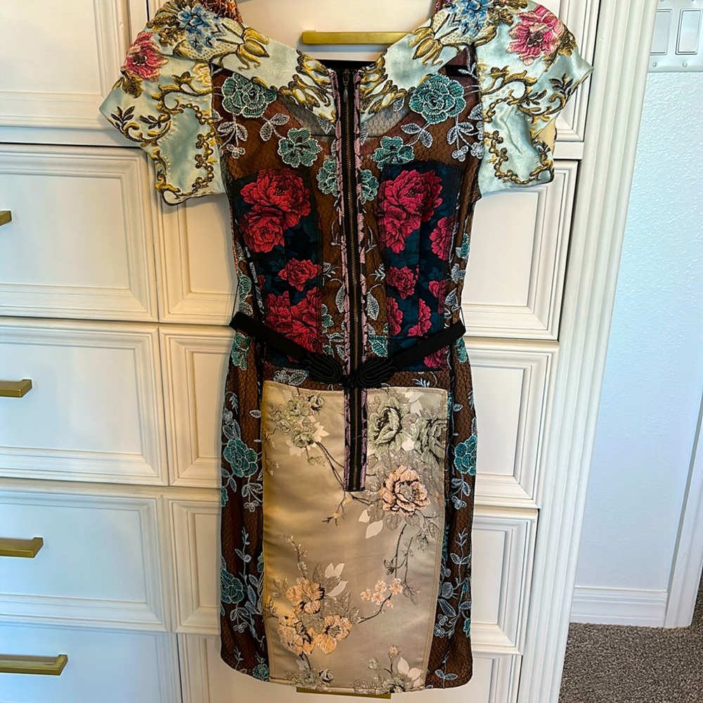 Byron Lars Floral Mini Dress - Multicolor